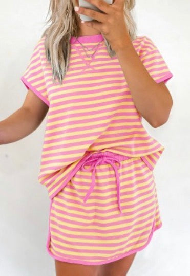 Stripe Skirt Set