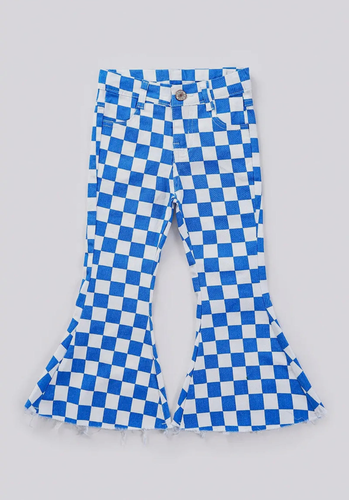 Blue Checkered Toddler Pants