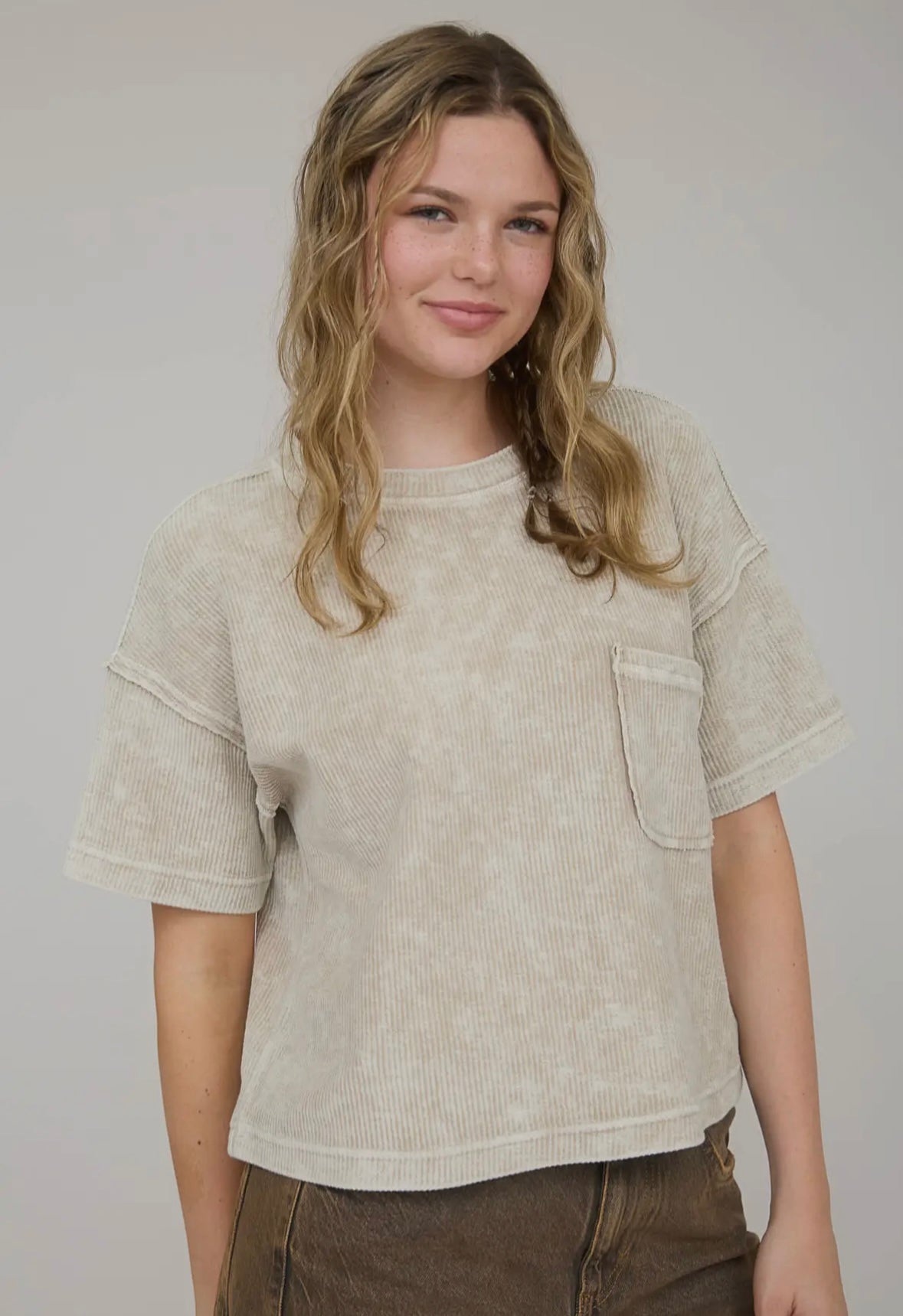 Ribbed Pocket Tee