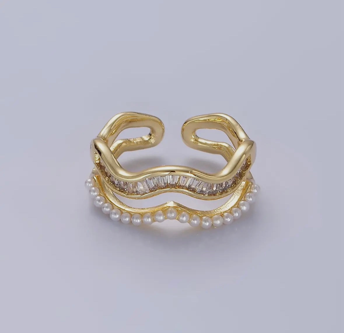 14K Gold Filled Double Band Ring