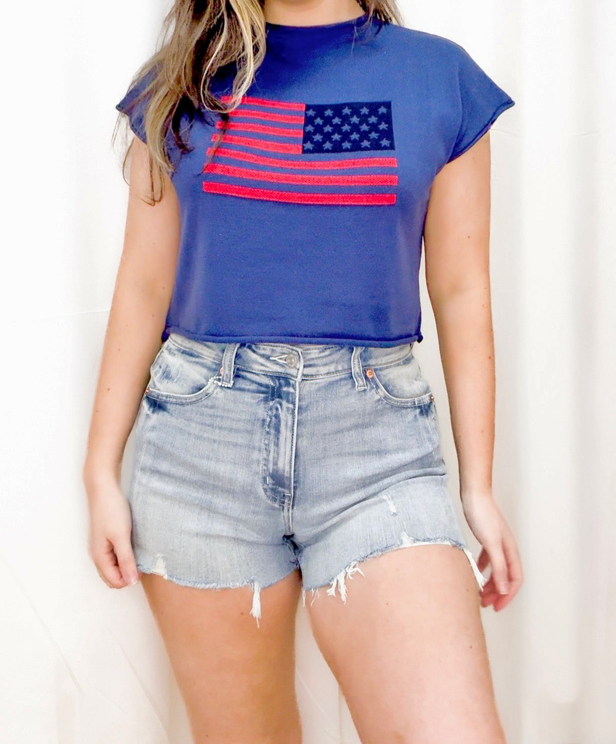 Flag Mock Neck Sweater