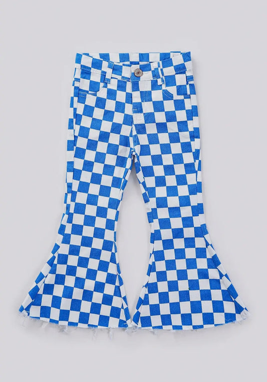 Blue Checkered Toddler Pants