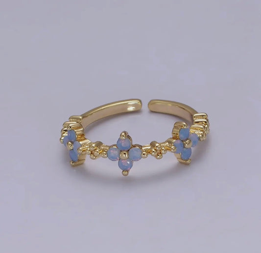 Gold Filled Blue Opal Ring