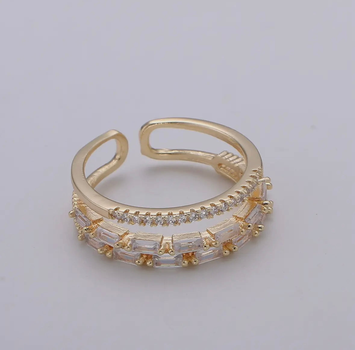 14K Gold Filled Micro Double Band Ring
