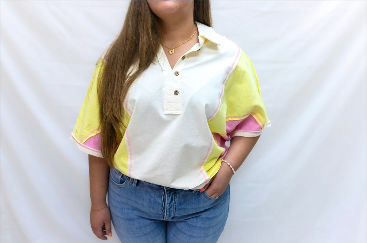 Macie Color block Top