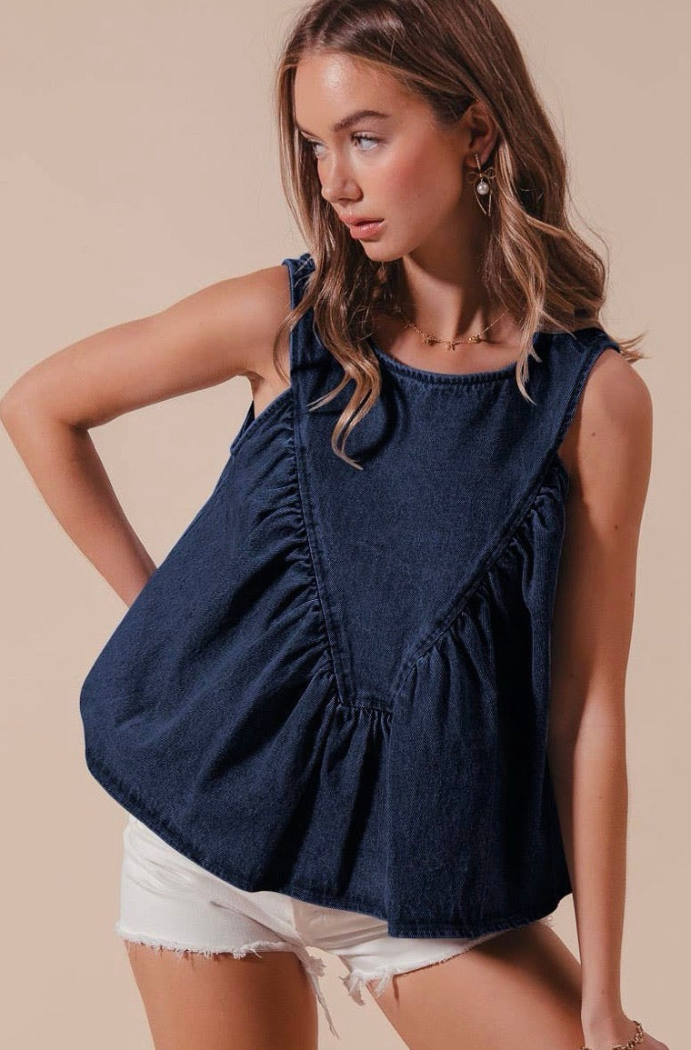Game Day Denim Top