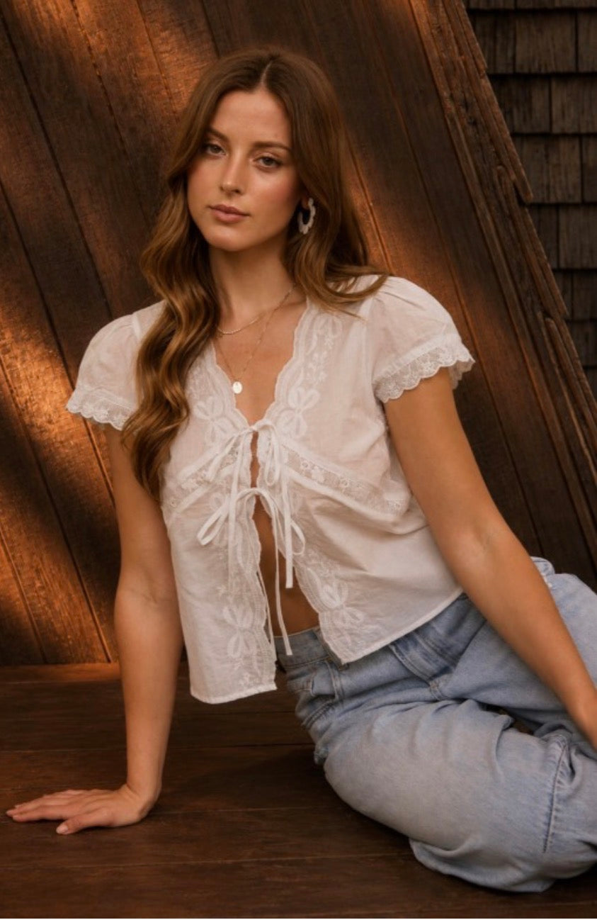 Melani Front Tie Top